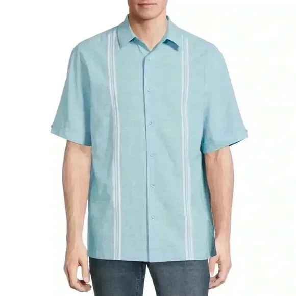 Cubavera Linen Short Sleeve Button Down Shirt - Picture 1 of 5